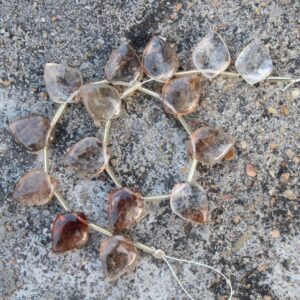 Topaz Gemstone Smooth Briolette Beads | 15-piece Leaf I 11x14 Mm | Jewelry Setting [0271]