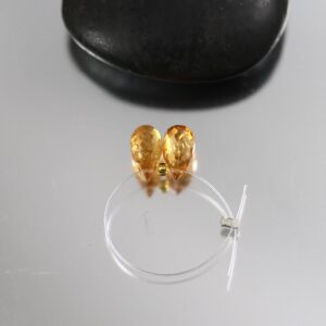Imperial Topaz Teardrop Briolette Beads - Pair - 8.5mm Imperial Topaz Teardrop Briolette Beads - Pair - 8.5mm