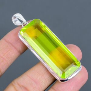 Handmade Lemon Topaz Pendant: 925 Sterling Silver Birthstone Jewelry