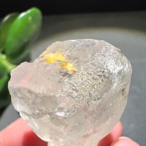 Raw White Topaz Crystal Point | Limonite Inclusions Etched Gemstone
