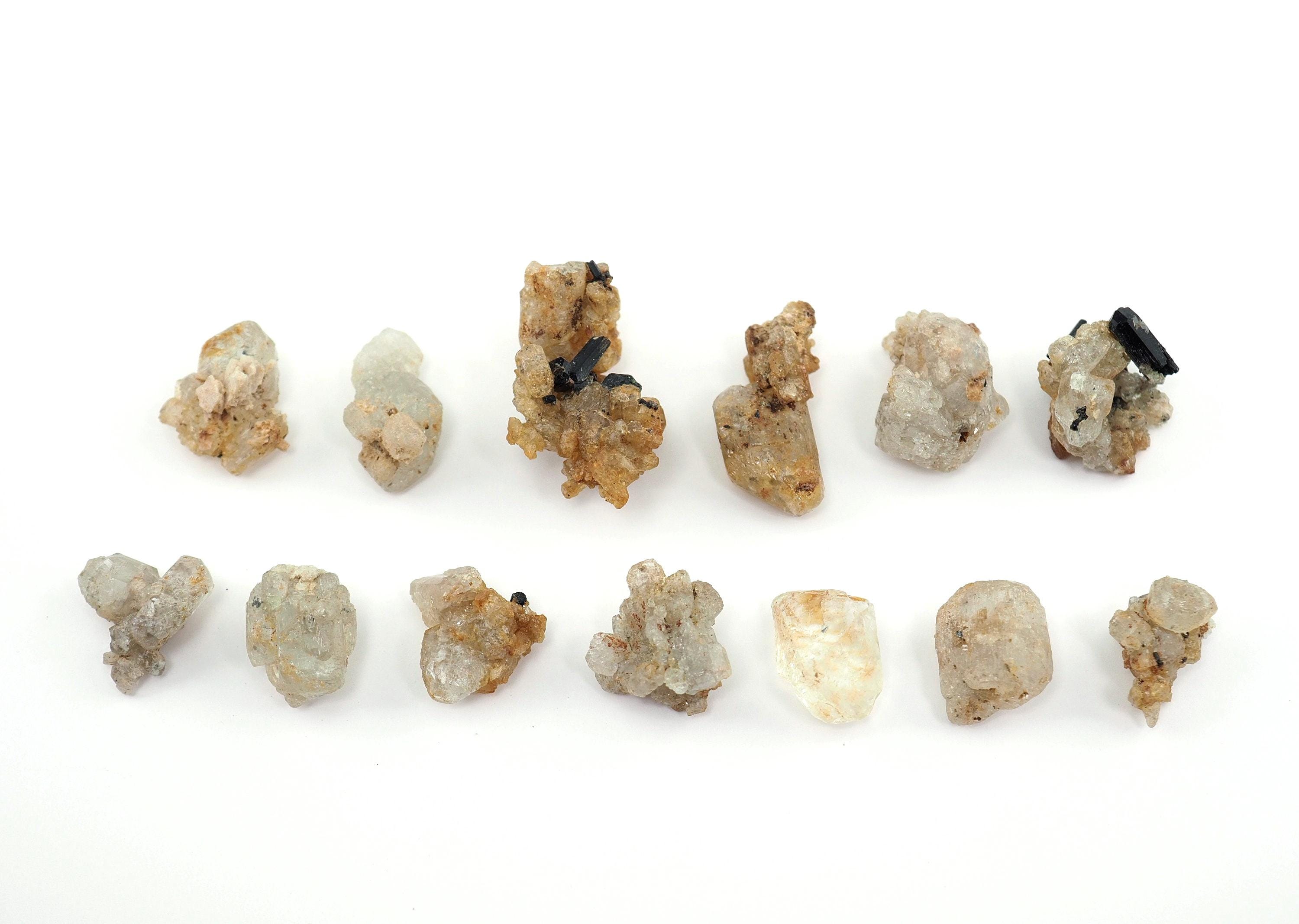 13 Topaz Crystal Clusters From Erongo Mtns, Namibia - 27gm / 10-30mm (p1023-9) Structure Minerals