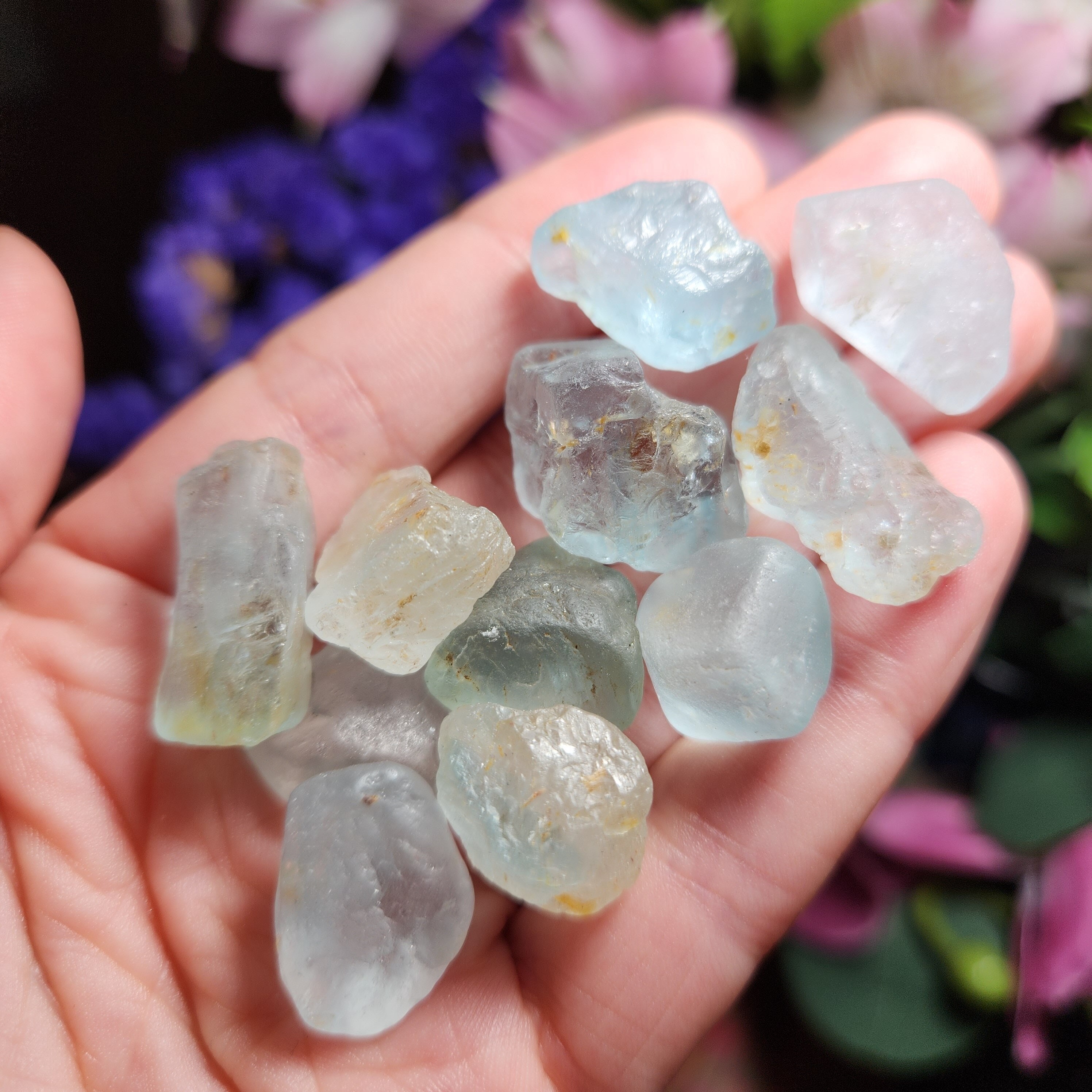 Raw Blue Topaz Crystal Specimen: Natural Topaz From Brazil