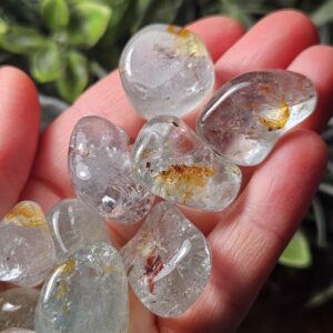Blue Topaz & Hematoid Crystal - Natural Topaz Stone - Topaz Gem - Topaz Specimen - Topaz Gemstones - Topaz Crystal - Polished Topaz Stone