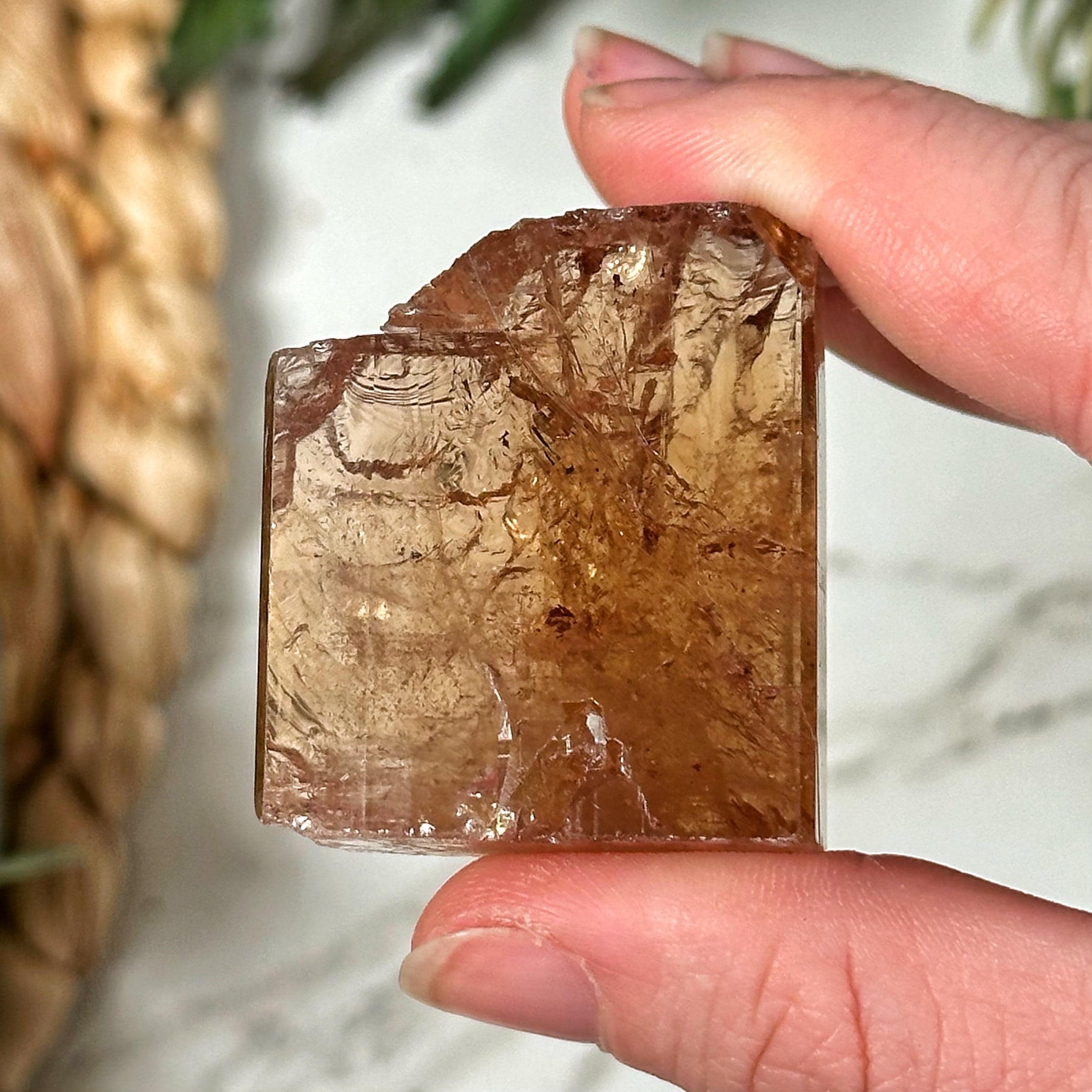 Champagne Topaz | 59g | - #3 (raw Brown Crystal Specimen, Sacral Chakra, Healing Stone)