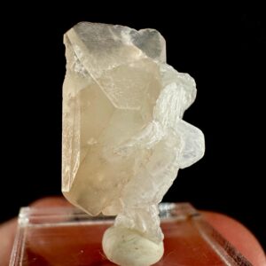 Champagne Topaz Crystal On Albite Matrix | Mineral Specimen