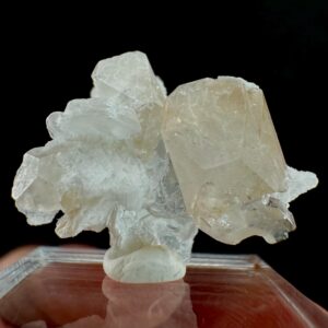 Champagne Topaz Crystal On Albite Matrix | Mineral Specimen
