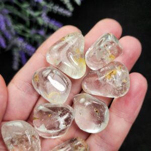 Clear Topaz & Hematoid Crystal - Natural Topaz Stone - Topaz Gem - Topaz Specimen - Topaz Gemstones - Topaz Crystal - Polished Topaz Stone