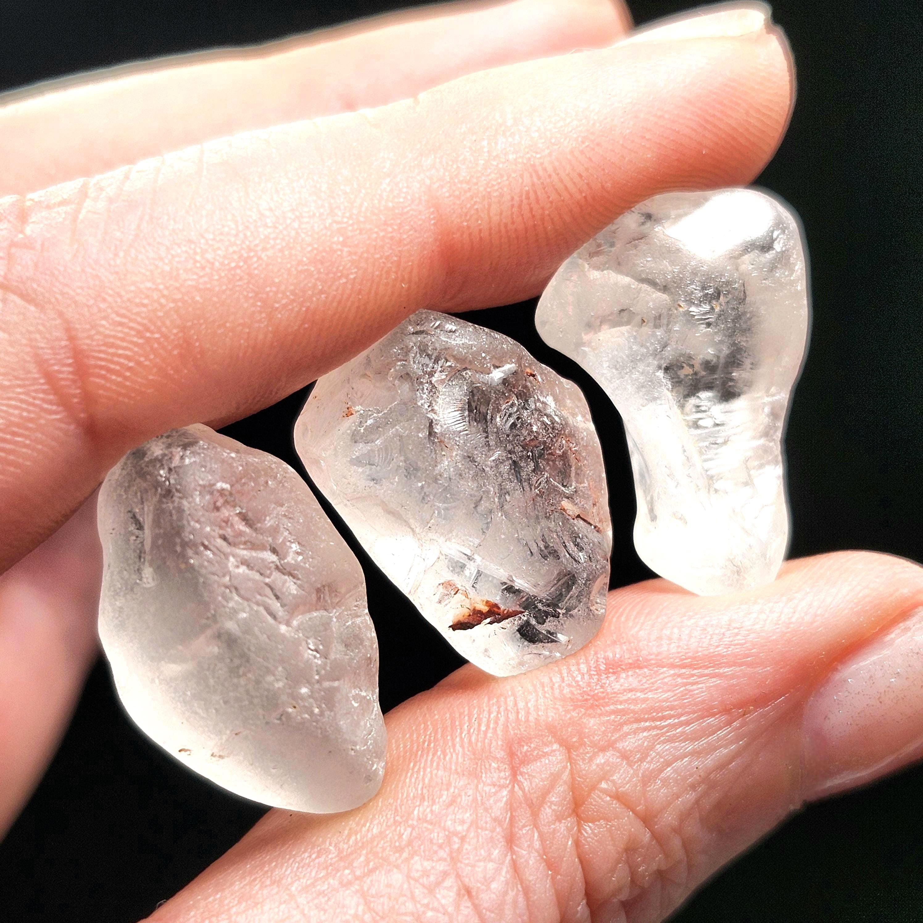 Clear Topaz Specimen, Nigerian Topaz Stone - Raw Frosted Topaz Crystal