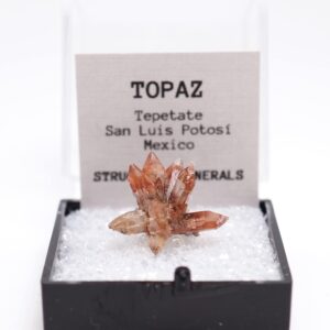 Topaz Crystal Mexico Thumbnail Box Mineral Specimen