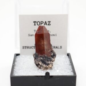 Topaz Crystal Mexico Thumbnail Mineral Specimen Perky Box