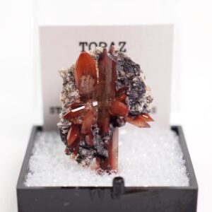 Topaz Crystal Mexico - Thumbnail Box Mineral Specimen