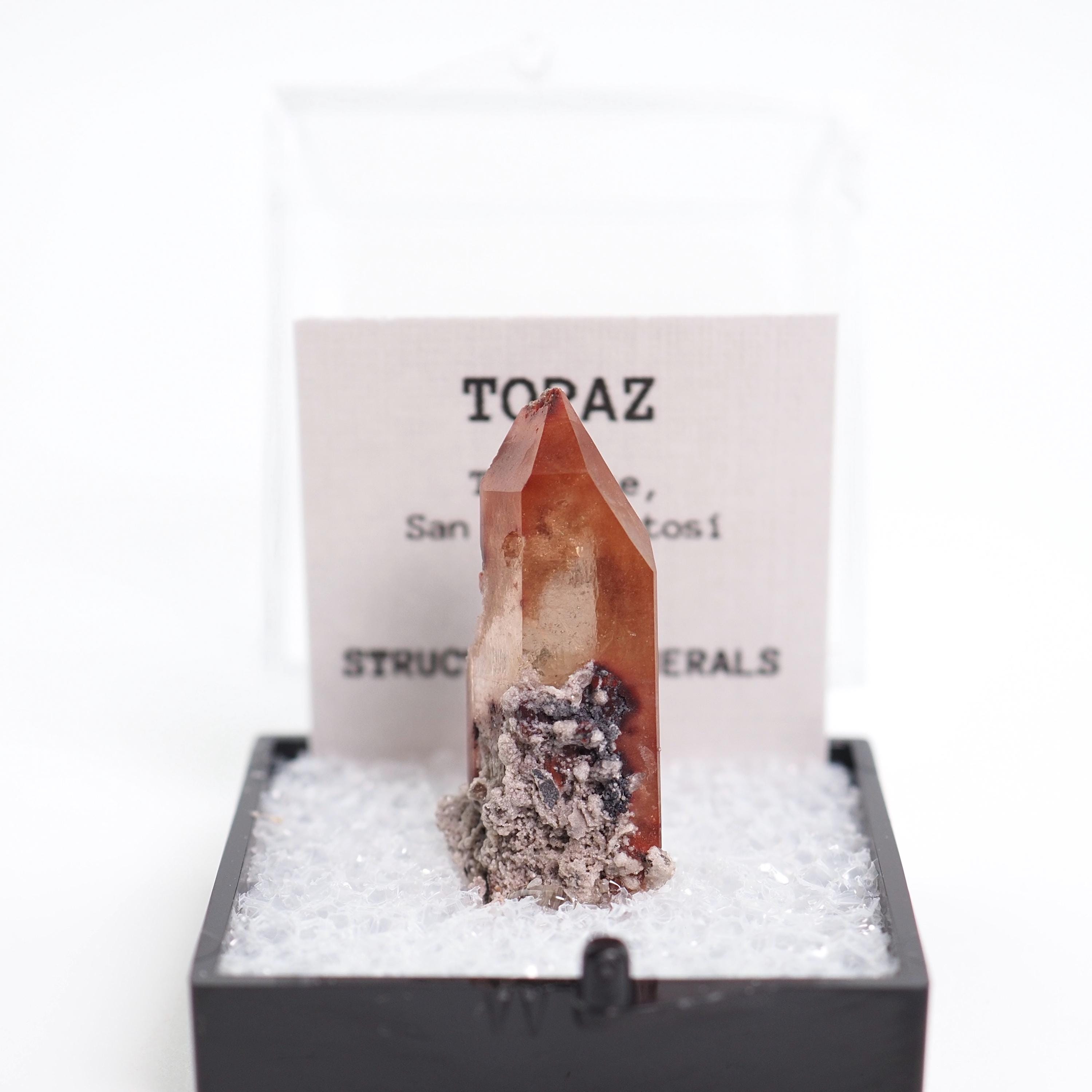 Topaz Crystal Mexico - Thumbnail Box Mineral Specimen