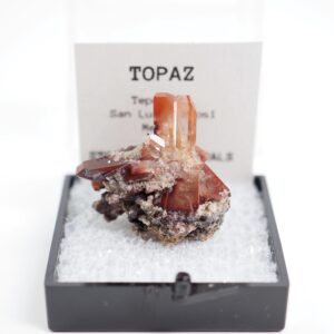 Topaz Crystal Mexico Thumbnail Mineral Specimen Perky Box