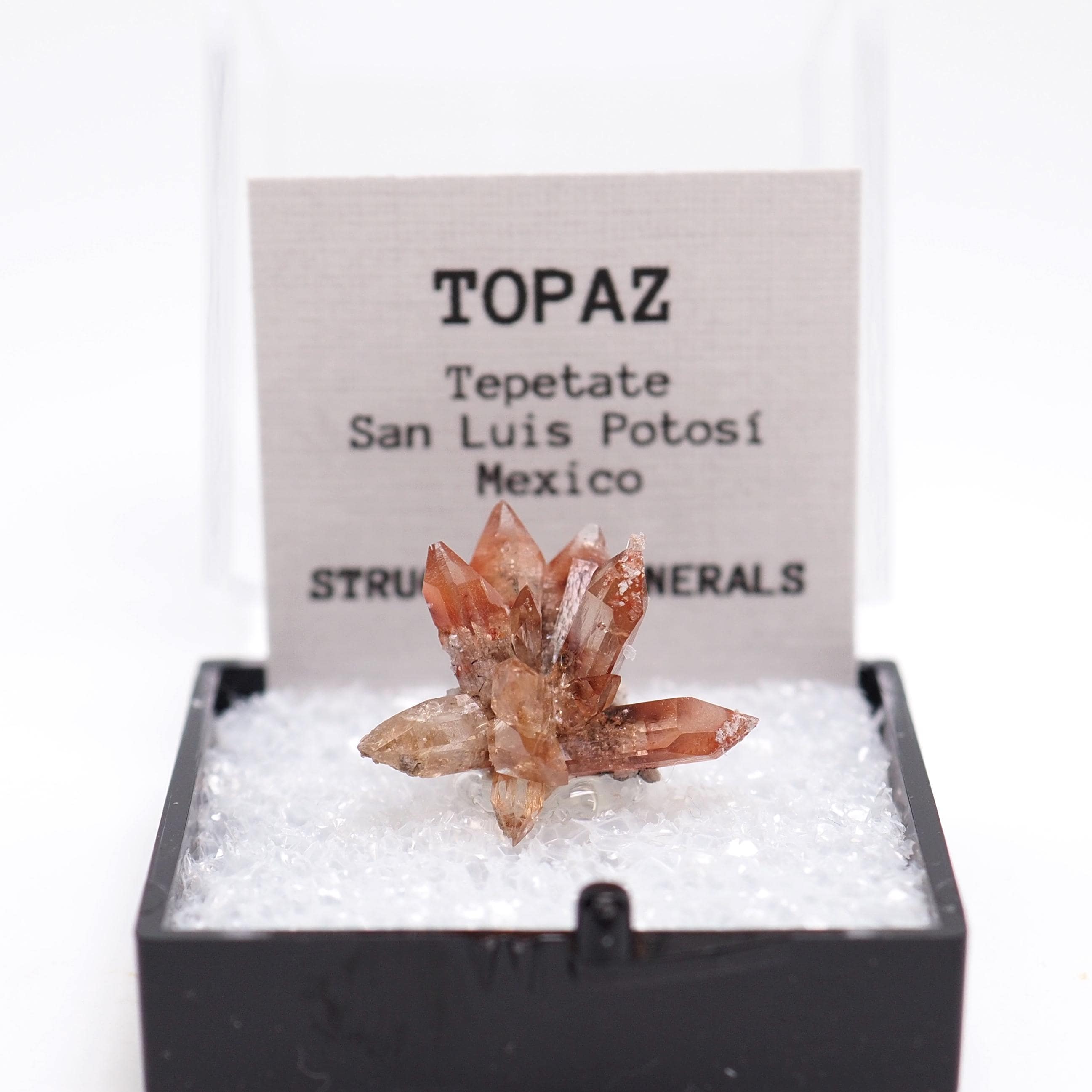 Topaz Crystal Mexico Thumbnail Box Mineral Specimen
