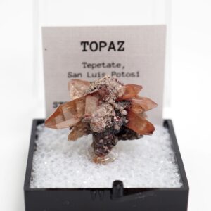 Topaz Crystals Mexico Thumbnail Mineral Specimen Perky Box