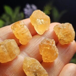 Etched Golden Topaz Crystal 2-3g, Raw Brazilian Imperial Topaz