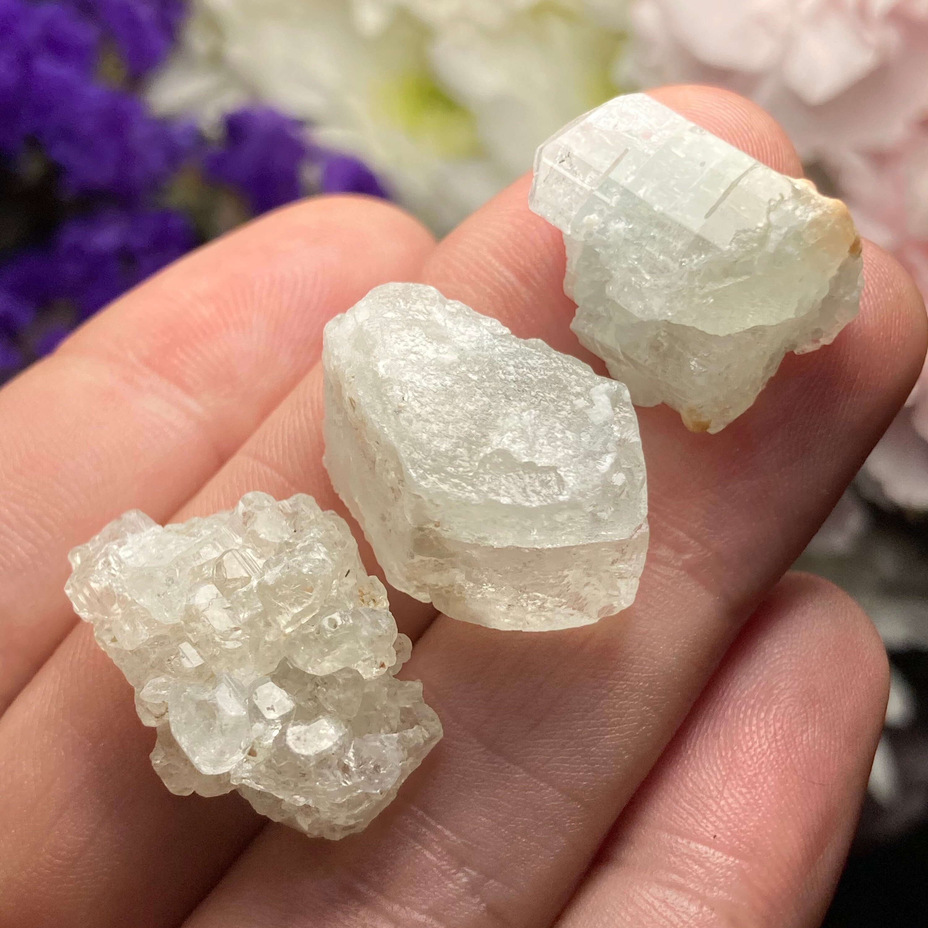 Etched White Topaz Crystal Specimen: Raw Brazilian Gemstone Etched White Topaz Crystal Specimen: Raw Brazilian Gemstone