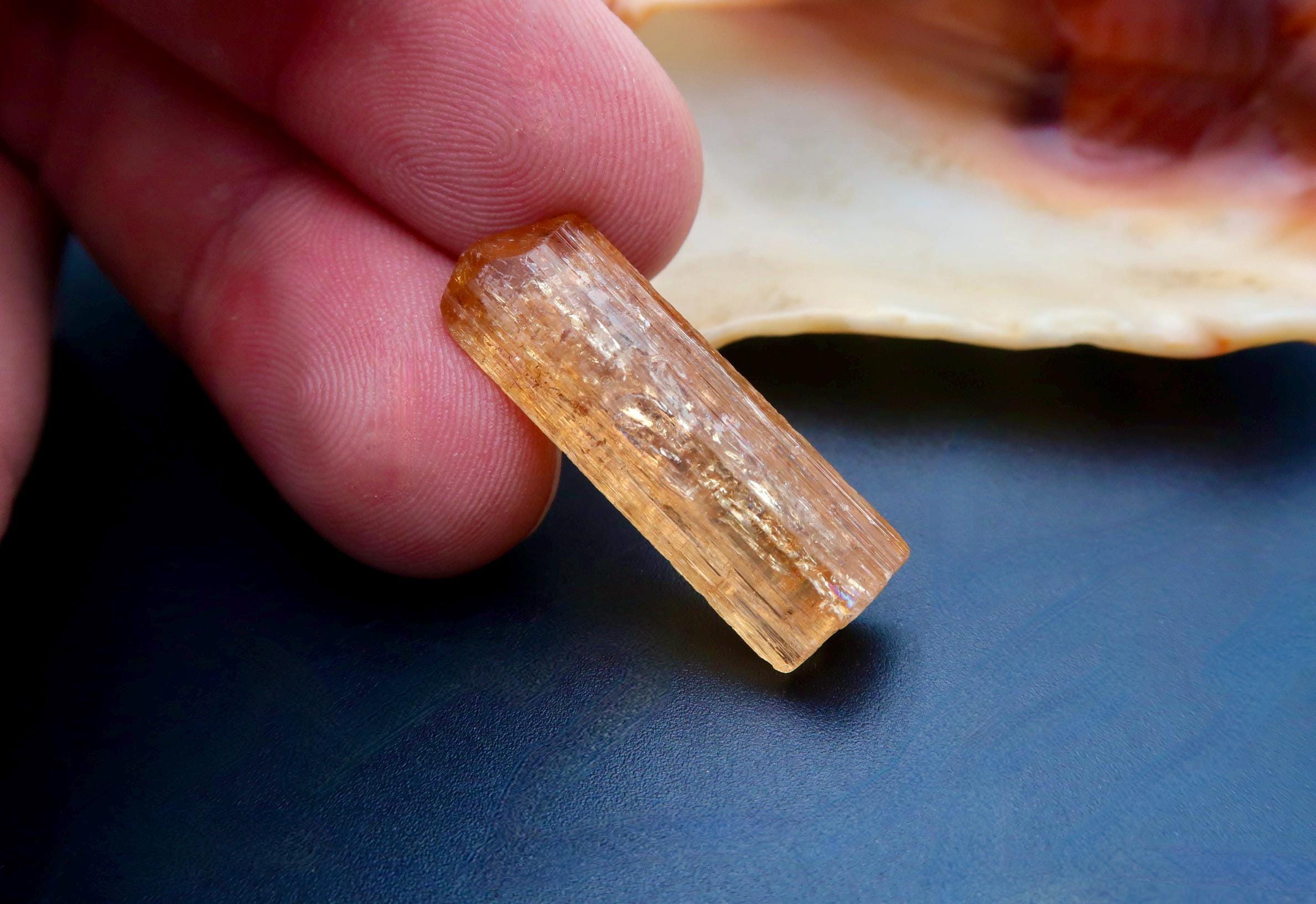 Exceptional Gem Golden Orange Brazil Imperial Topaz Crystal Mineral Specimen Xl - 26.60cts