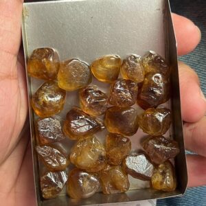 Loose Imperial Topaz Rough Lot | Transparent Honey Crystal 15-20mm