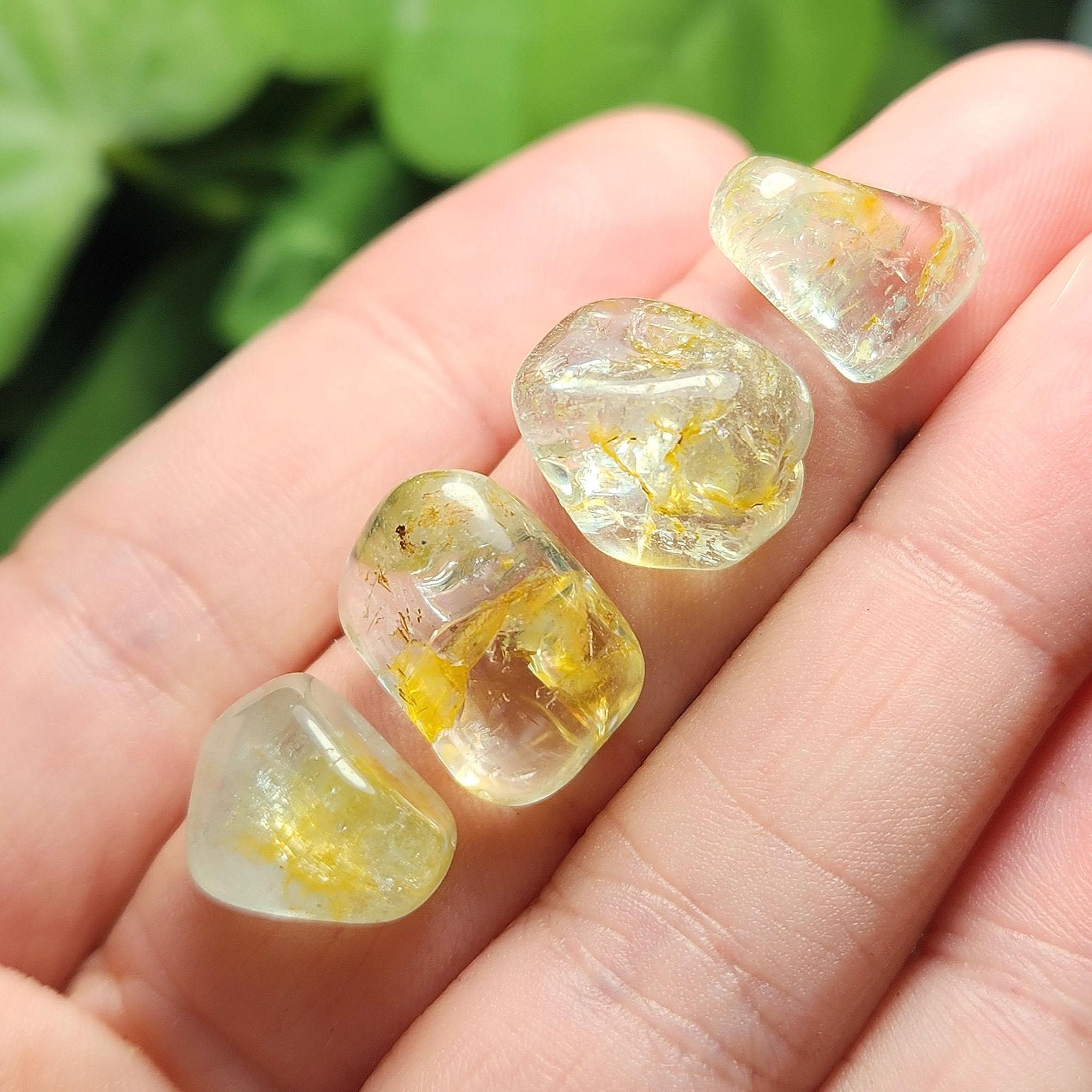 Natural Topaz Crystal With Golden Inclusions: Polished Topaz Specimen