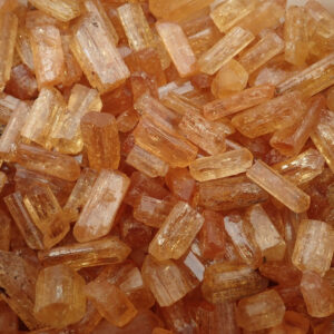 One Natural Imperial Topaz Crystal: Raw Orange Stone For Jewelry Making