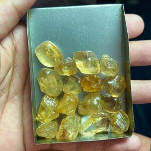 Natural Imperial Topaz Rough Lot | Transparent Crystals 15-20mm