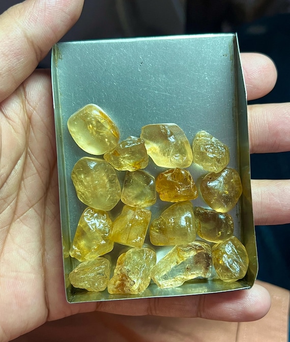 Natural Imperial Topaz Rough Lot | Transparent Crystals 15-20mm