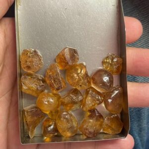 Natural Imperial Topaz Rough Lot | Raw Honey Crystal 15-20mm