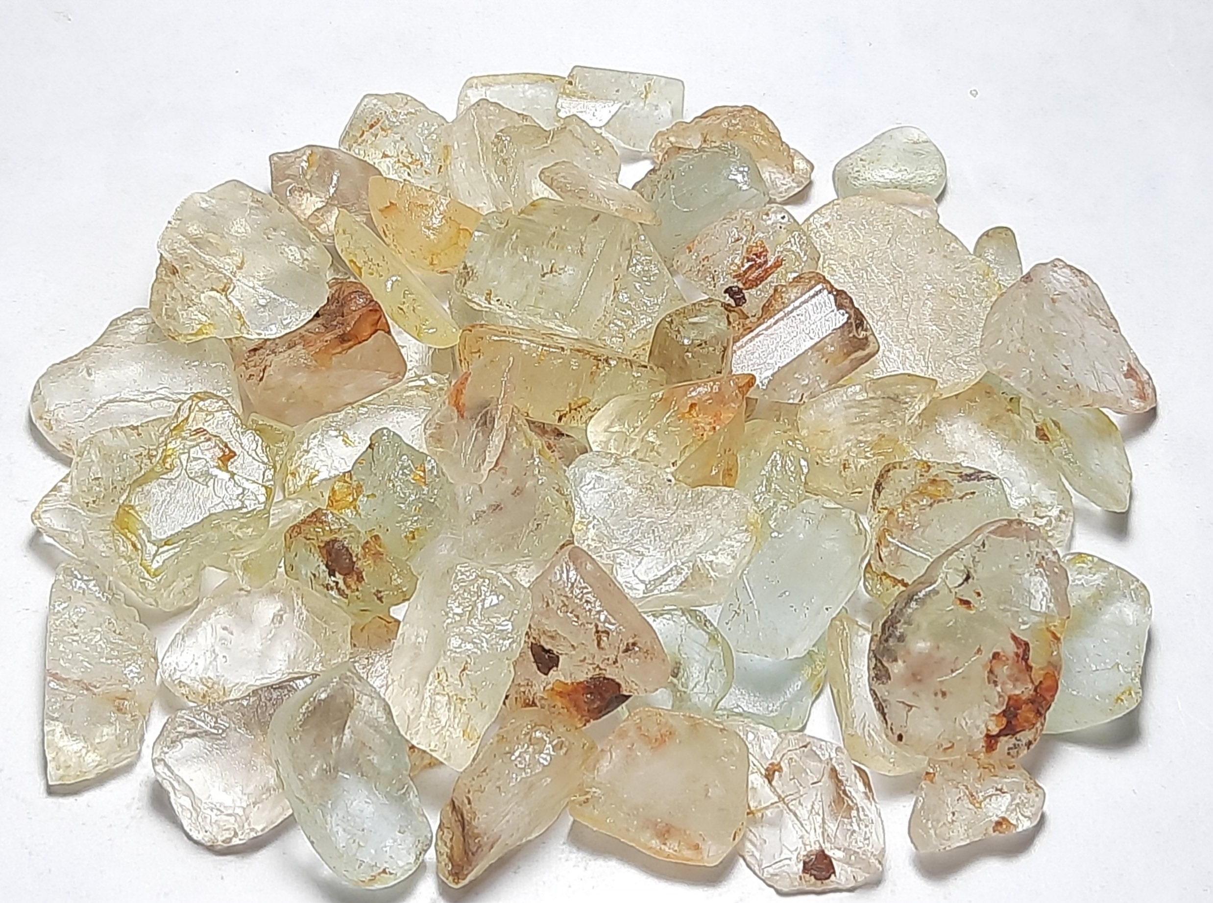 Natural White Topaz Rough Gemstone: Raw Crystal Specimens