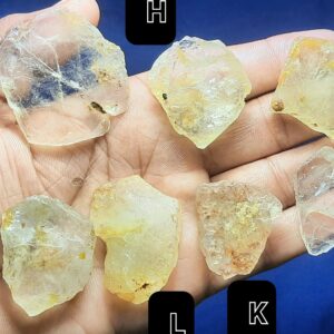 Real White Topaz Unpolished Rough: Raw Gemstone Crystal Specimens