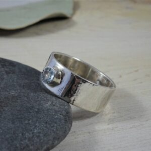 Dainty Blue Topaz Ring/November Birthstone Ring/Blue Topaz Engagement Ring/Mothers Day Gift