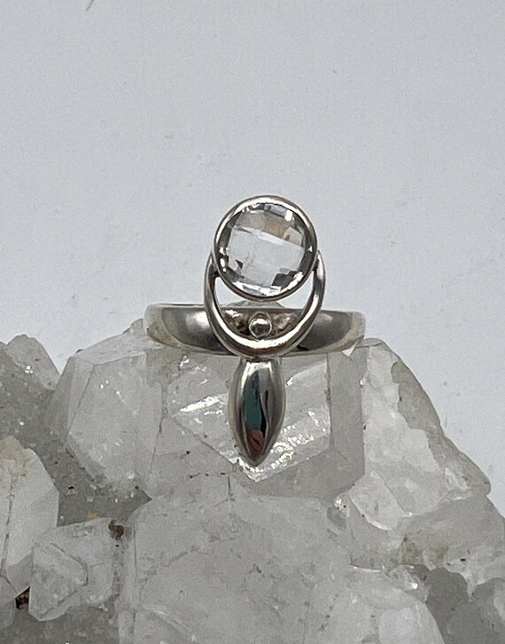 Goddess White Topaz Ring, Size 8 1/2