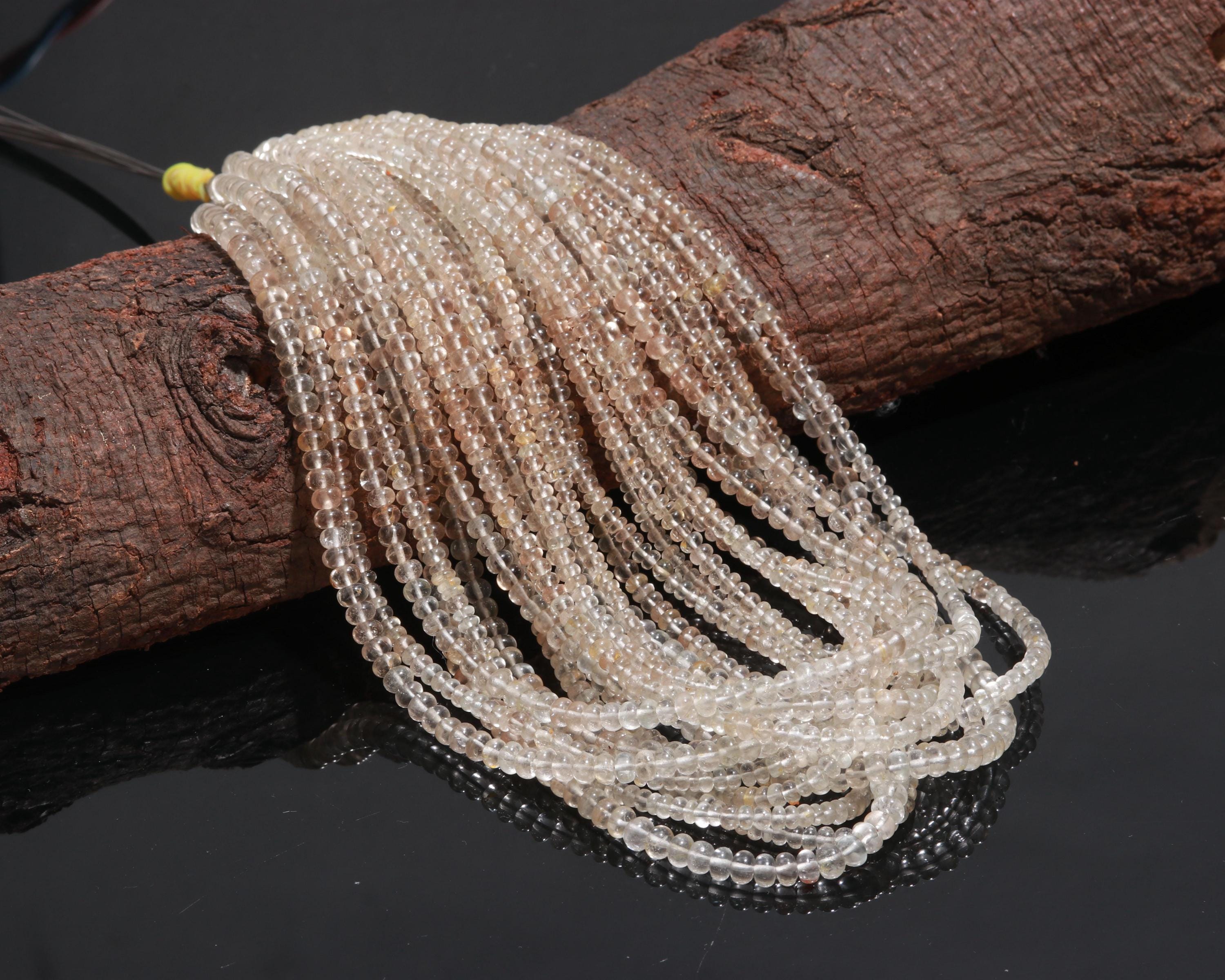 Aaa+ Brown Imperial Topaz Beads, Natural Brown Imperial Topaz Smooth Rondelle Gemstone Beads, Handmade Healing Beads, Tiny Bead, Women Gift