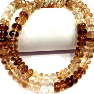 AAA+ QUALITY~Great Luster~Natural Imperial Topaz Smooth Rondelle Beads Shaded Color Rondelle Beads Great Polished Topaz Gemstone Beads.