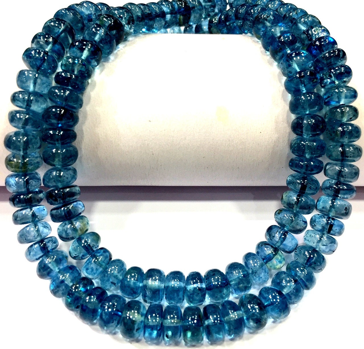 Aaa Quality~natural London Topaz Smooth Rondelle Beads 7.mm Rondelle Beads London Topaz Gemstone Beads Topaz Rondelle Beads Wholesale Price.