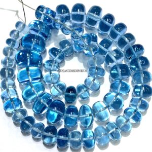 Aaa+ Rich Blue Topaz Beads 9/14mm Sky Blue Topaz Gemstone Beads 18” Topaz Smooth Rondelle Beads Wholesale Quality Gemstone Jewelry Beads Aaa+ Rich Blue Topaz Beads 9/14mm Sky Blue Topaz Gemstone Beads 18” Topaz Smooth Rondelle Beads Wholesale Quality Gemstone Jewelry Beads