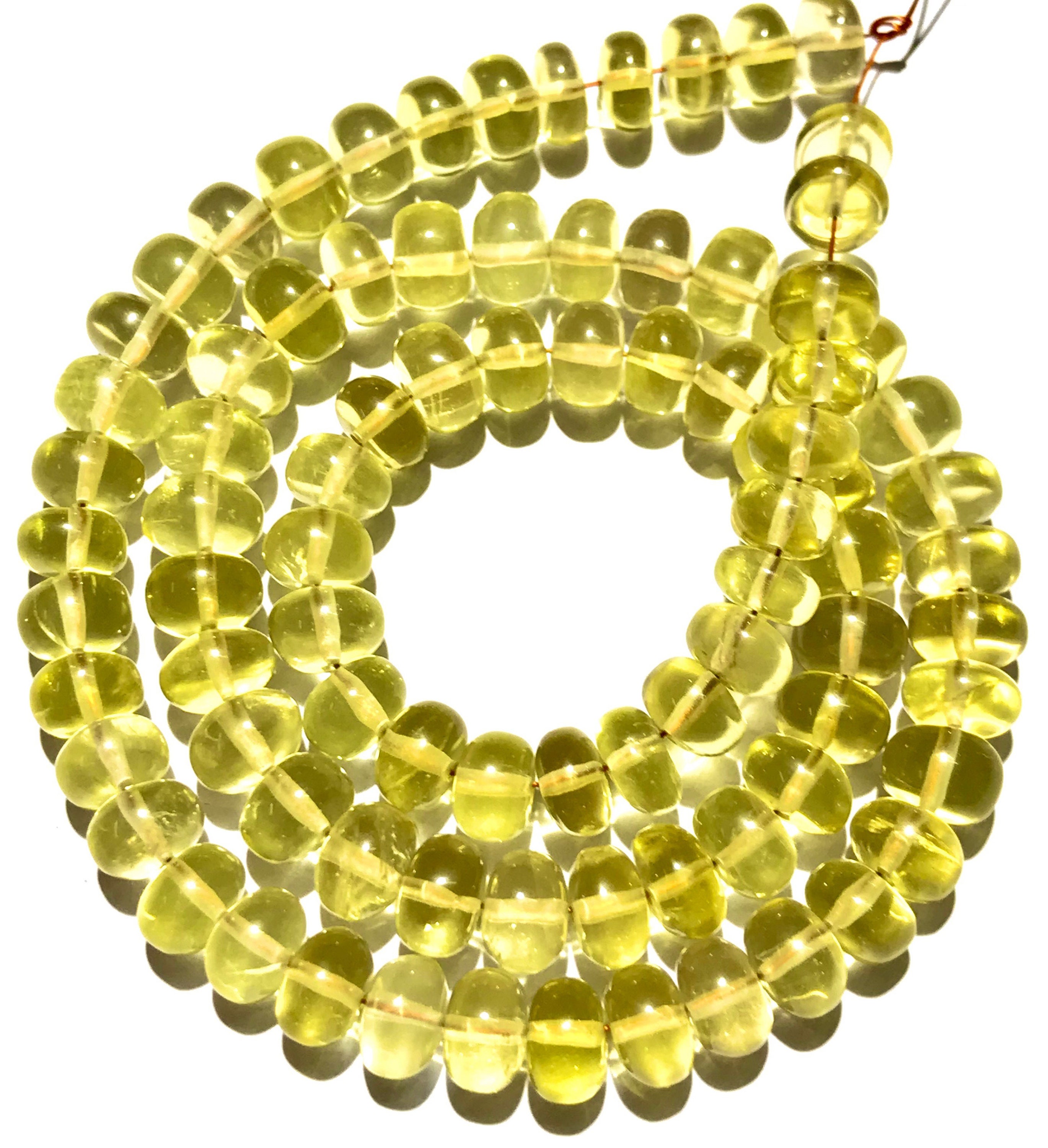 Aaa+ Yellow Lemon Topaz Smooth Beads Natural Lemon Topaz Gemstone Beads Yellow Topaz Smooth Rondelle Beads Lemon Topaz Jewelry Making Beads