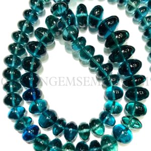 Aaaa+ Gorgeous Piece~~ London Topaz Smooth Rondelle Beads London Blue Topaz Gemstone Beads 8-11mm London Topaz Rondelle Smooth Beaded Jewels