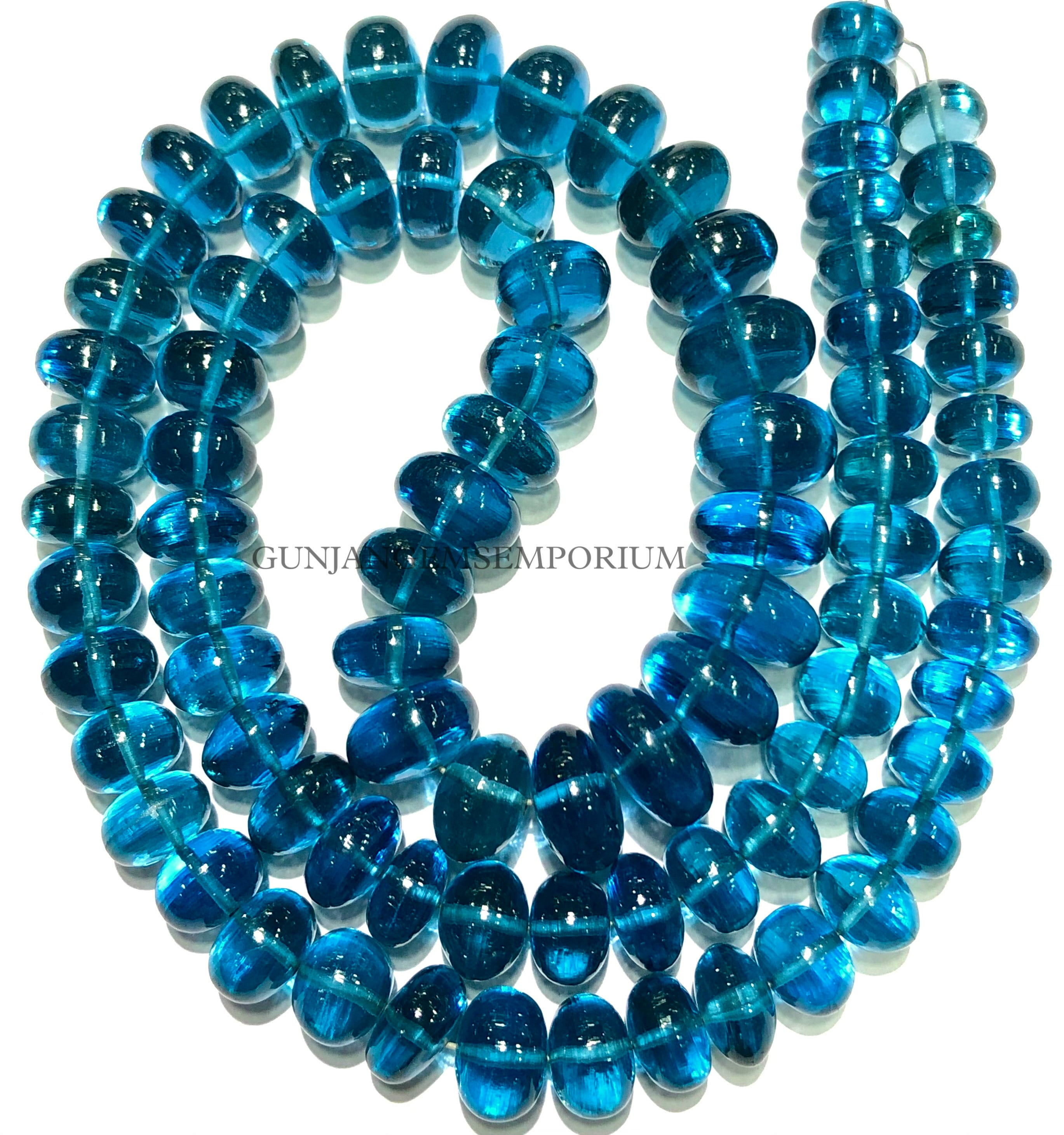 Extremely Rare~~london Blue Topaz Beads Aaa+ Blue London Topaz Rondelle Topaz Smooth Rondelle Beads Smooth Topaz Gemstone Beads 110 Beads