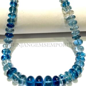 Gorgeous~~aaaa+ Quality~~swiss Blue Topaz Smooth Rondelle Beads Hand Polished 6/11mm Swiss Topaz Rondelles 18” Topaz Graduated Beaded Strand Gorgeous~~aaaa+ Quality~~swiss Blue Topaz Smooth Rondelle Beads Hand Polished 6/11mm Swiss Topaz Rondelles 18” Topaz Graduated Beaded Strand