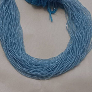Sky Blue Topaz Rondelle Facetted Beads 2mm 13" Sky Blue Topaz Rondelle Facetted Beads 2mm 13"