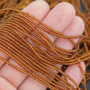 2mm Crystal Round 1 or 2 or 5 or 10 STRANDS- 14.5 inch strand- Topaz Brown 2mm Crystal Round 1 or 2 or 5 or 10 STRANDS- 14.5 inch strand- Topaz Brown