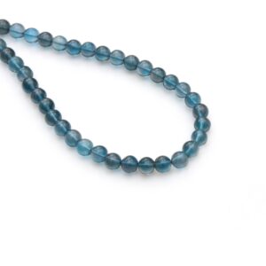 London Blue Topaz Smooth Round Beads, 5.5 Mm, Natural Gemstone Loose Beads, Deep Blue Topaz Jewelry, December Birthstone, 18 Inches London Blue Topaz Smooth Round Beads, 5.5 Mm, Natural Gemstone Loose Beads, Deep Blue Topaz Jewelry, December Birthstone, 18 Inches