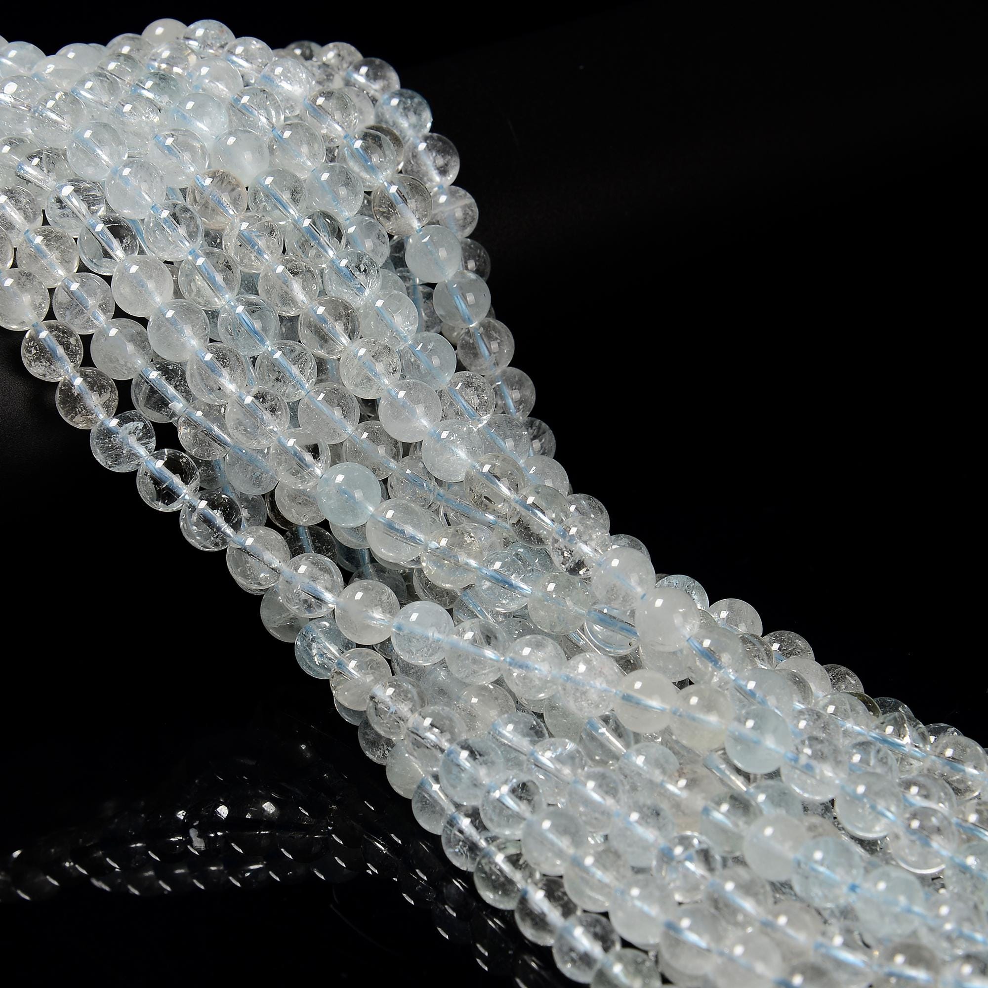 Natural Blue Topaz Smooth Round Beads Size 4mm 6mm 8mm 10mm 15.5'' Strand Natural Blue Topaz Smooth Round Beads Size 4mm 6mm 8mm 10mm 15.5'' Strand