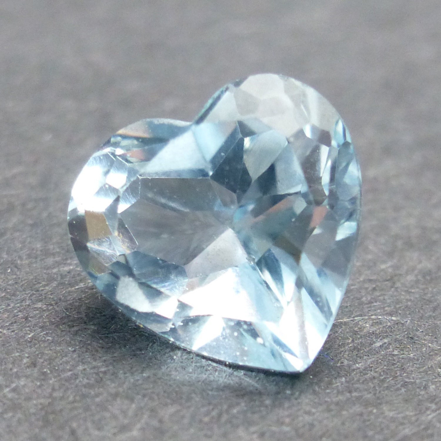1.48 Carats Sky Blue Topaz 7mm Heart Loose Gemstone Sky Valentines Day Jewelry Ring Rings Stacking Engagement Love Brilliant Fantasy Fashion