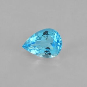 4.40 cts Natural Swiss Blue Topaz 12x9x6 mm Faceted Pear Loose Gemstone - Natural Swiss Blue Topaz Gemstone , Blue Topaz Pear , TOSWS-1048