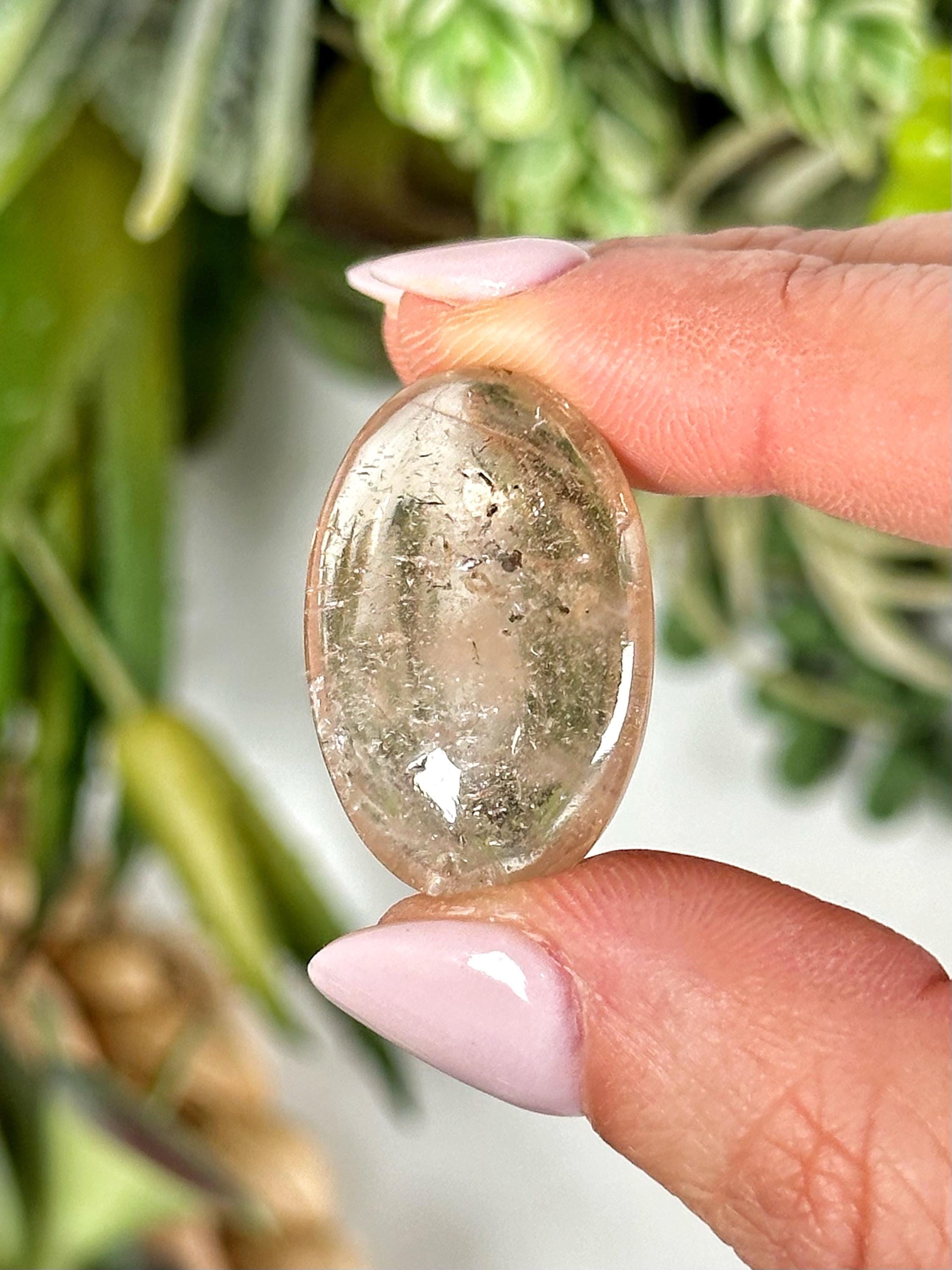 Bicolored Topaz Mini Palmstone | 7g | - #2 (polished Brown Crystal Pocket Stone Palm, Healing Stone)