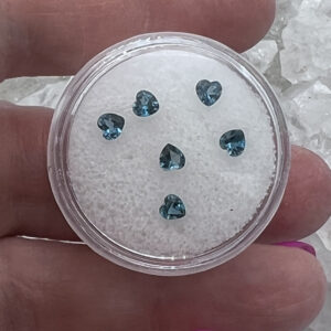 Blue Topaz Heart Gemstone .20ct-sold 1-each