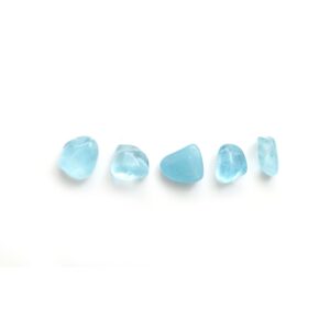 CLEARANCE-Blue Topaz Smooth Tumble Loose Gemstone, 15x19 mm to 18x22 mm, Blue Topaz Jewelry Handmade Gift for Women, Set of 5 Pieces