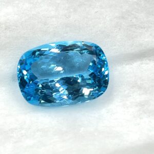 Deep Swiss Blue Topaz Gemstone , Long Cushion Cut Loose Stone (38.55 Carat)